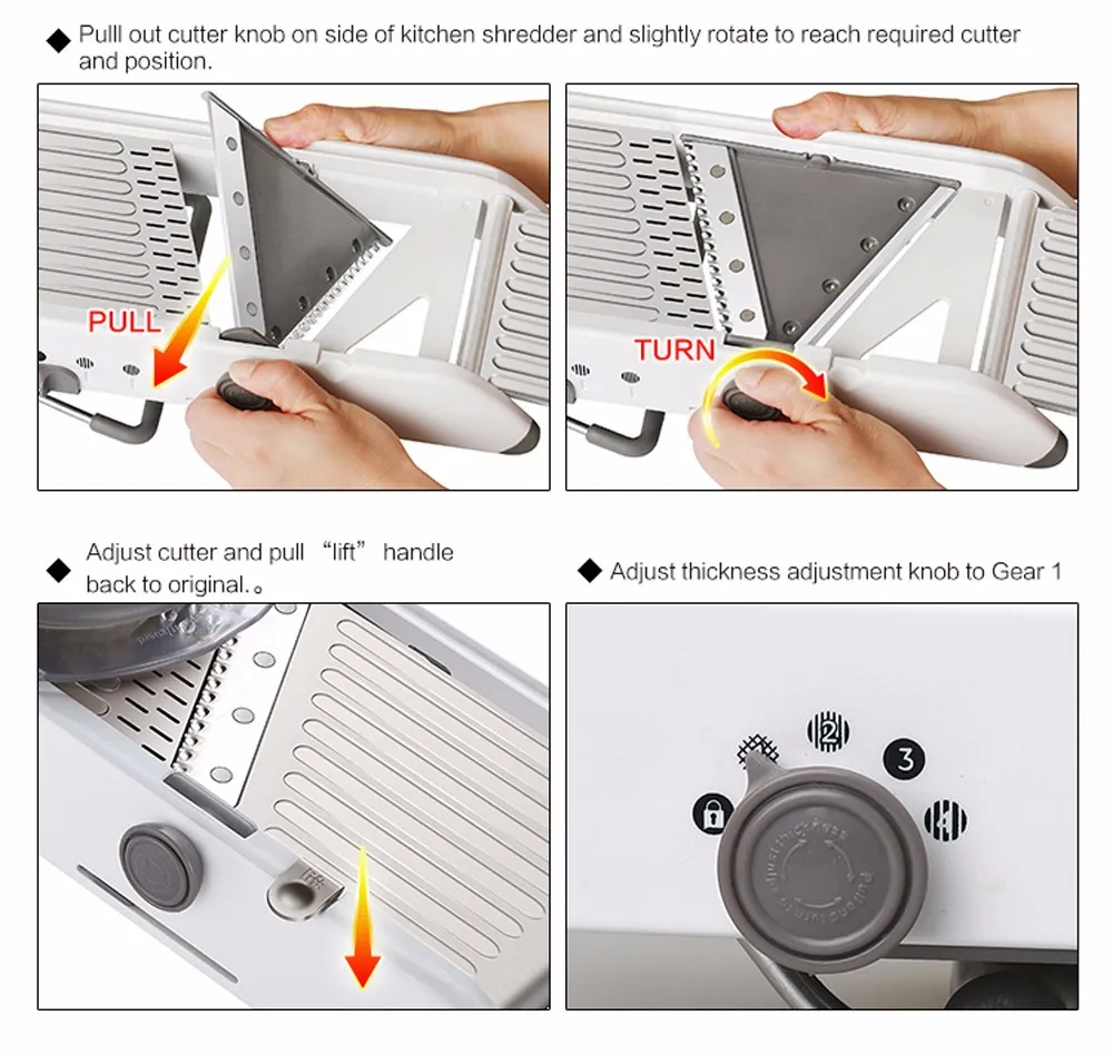 Multifunctional Manual Vegetable Cutter Mandolin Slicer Carrot Grater Kitchen Accessories