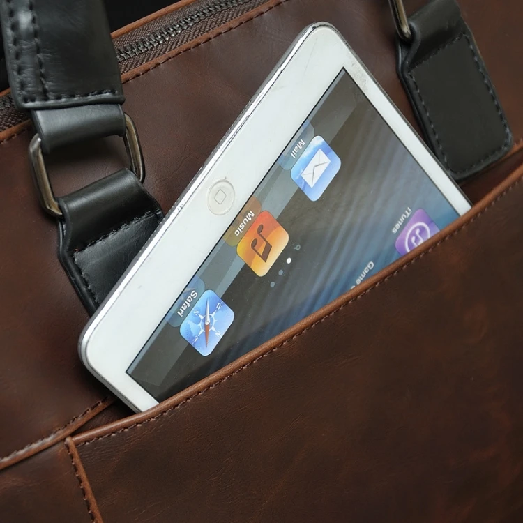 Мужская кожаная сумка для ноутбука в античном стиле, портфель для ноутбука, модный портфель