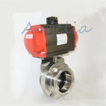 1-1/" Санитарно нержавеющей 304 Tri-зажим силиконовые пневматический клапан