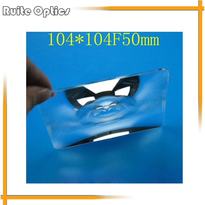 

2pcs 104x104mm Square Acrylic Plastic Fresnel Condensing Lens Focal Length 50mm for Plane Magnifier,Solar Concentrator