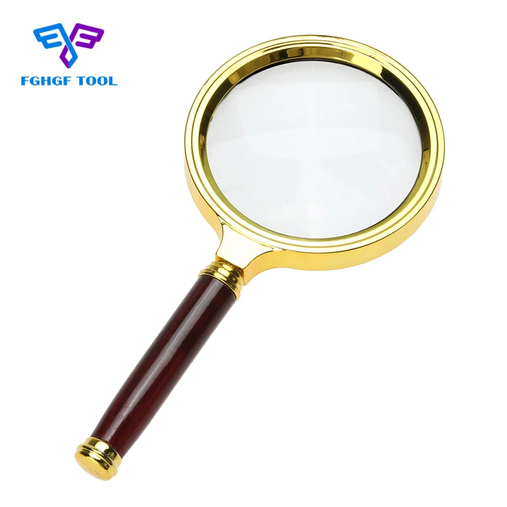 

FGHGF 10X 80mm Handheld Magnifier Hand Magnifying Tool Glass Loupe For Reading Jewelry Tool