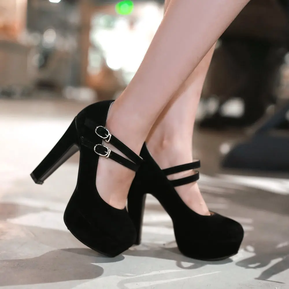 Spring autumn Large size 35-42 women shoes woman high heels