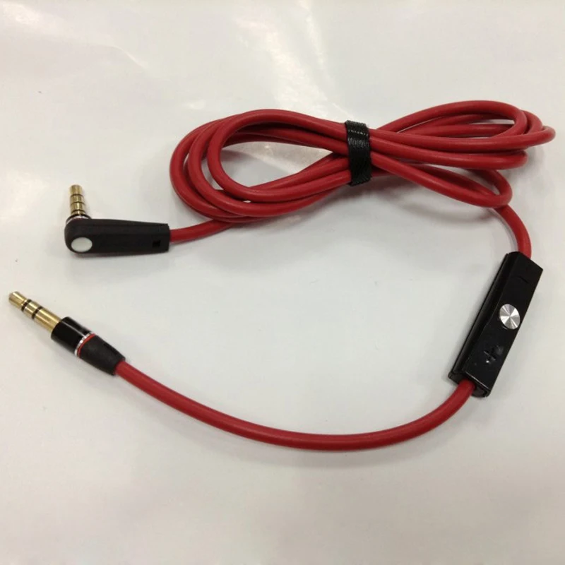 Kopen 3.5mm Jack male naar male stereo Aux Audio Kabel Met microfoon en volume hoofdtelefoon voor iPhone 6 6 s plus 5 5 s SE 4 4 s oortelefoon