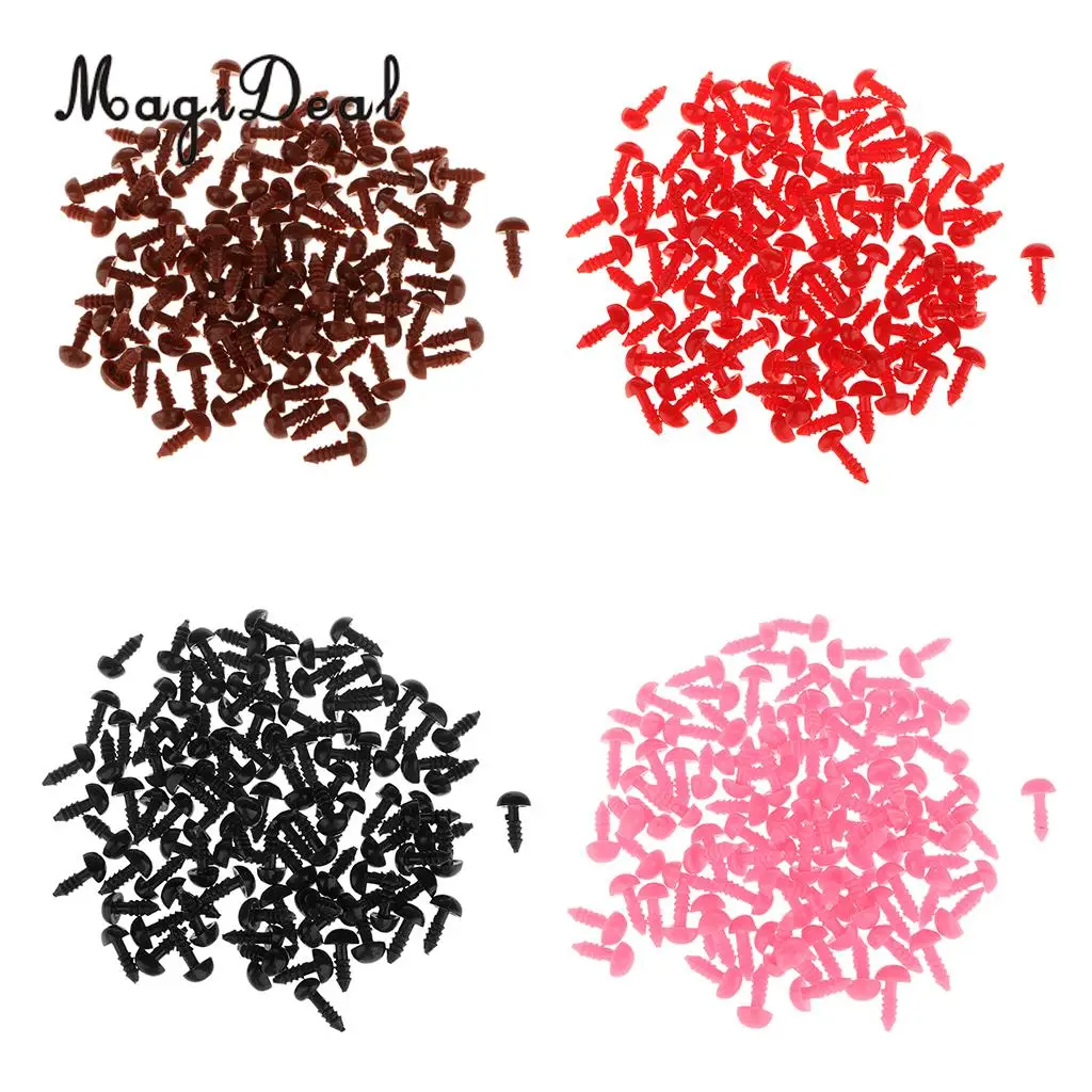 100Pcs Plastic Dolls Noses Acrylic 7x9mm Safety Nose Toy Animal Bear Dog DIY Making Accessories Crafts
