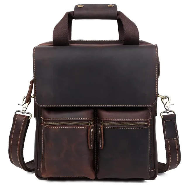 New Top Quality Men Vertical Leather Tote Bags Designer 13 Inch New Top Quality Men Vertical Leather Tote Bags Designer 13 Inch Laptop Bag Fashion Handbags Brand