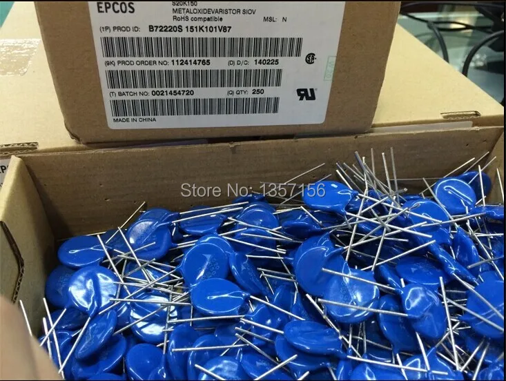 B72220S151K101V87EPCOSvaristorS20K1508kA10kA216VTVSrheostatMOV