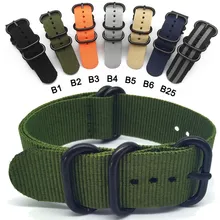 NATO Nylon Strap 20 22 24 mm Solide armband Military nato stoff Nylon Uhr straps Woven Zulu Riemen Bands Schwarz schnalle gürtel