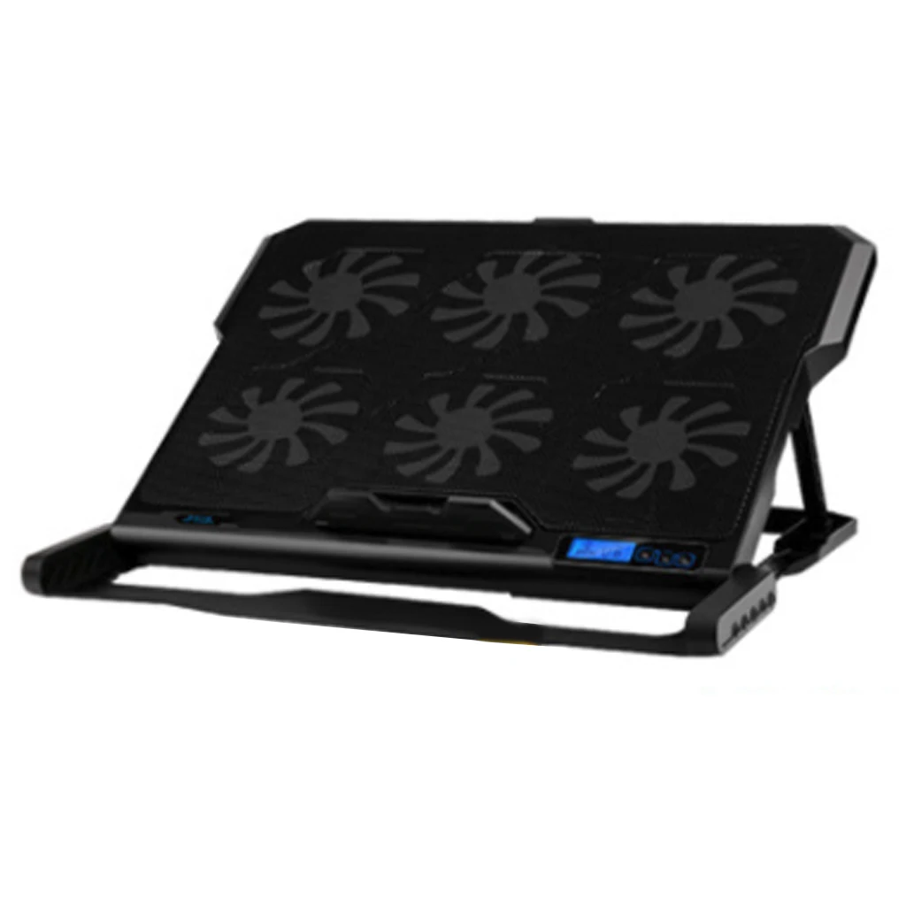 

K6 Laptop Cooler Professional 2 USB Ports 6 Cooling Fan Adjustable Slideproof Stand For 12-16 Inch Ultrabook Game Laptop Tablet