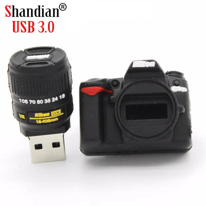 SHANDIAN USB 3,0 USB флешка Nikon камера Мультфильм Креативный U диск 4 ГБ 8 ГБ 16 ГБ 32 ГБ 64 ГБ USB 3,0 высокоскоростной флеш-накопитель