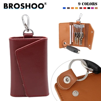

BROSHOO Car Keychain Key Holder Bag Key Holder Organizer Housekeeper Holders Case Wallet Cover For Qashqai Spark For Auris RAV4