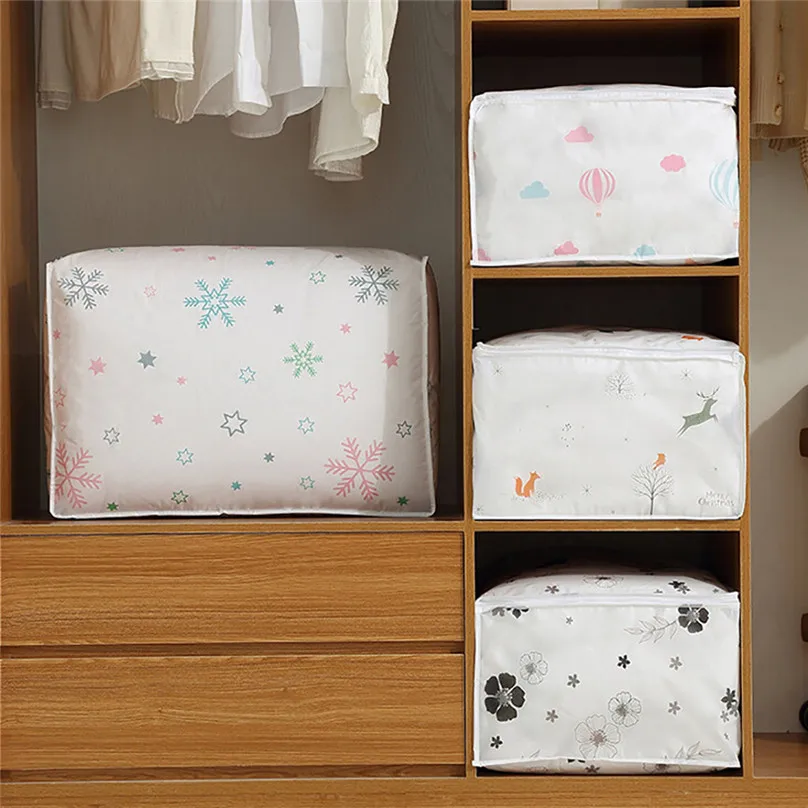 New Foldable Storage Bags Folding Organizer Bag for Clothes Quilt Blanket Pillow Luggage Breathable Storage Bags #3j09 (8)