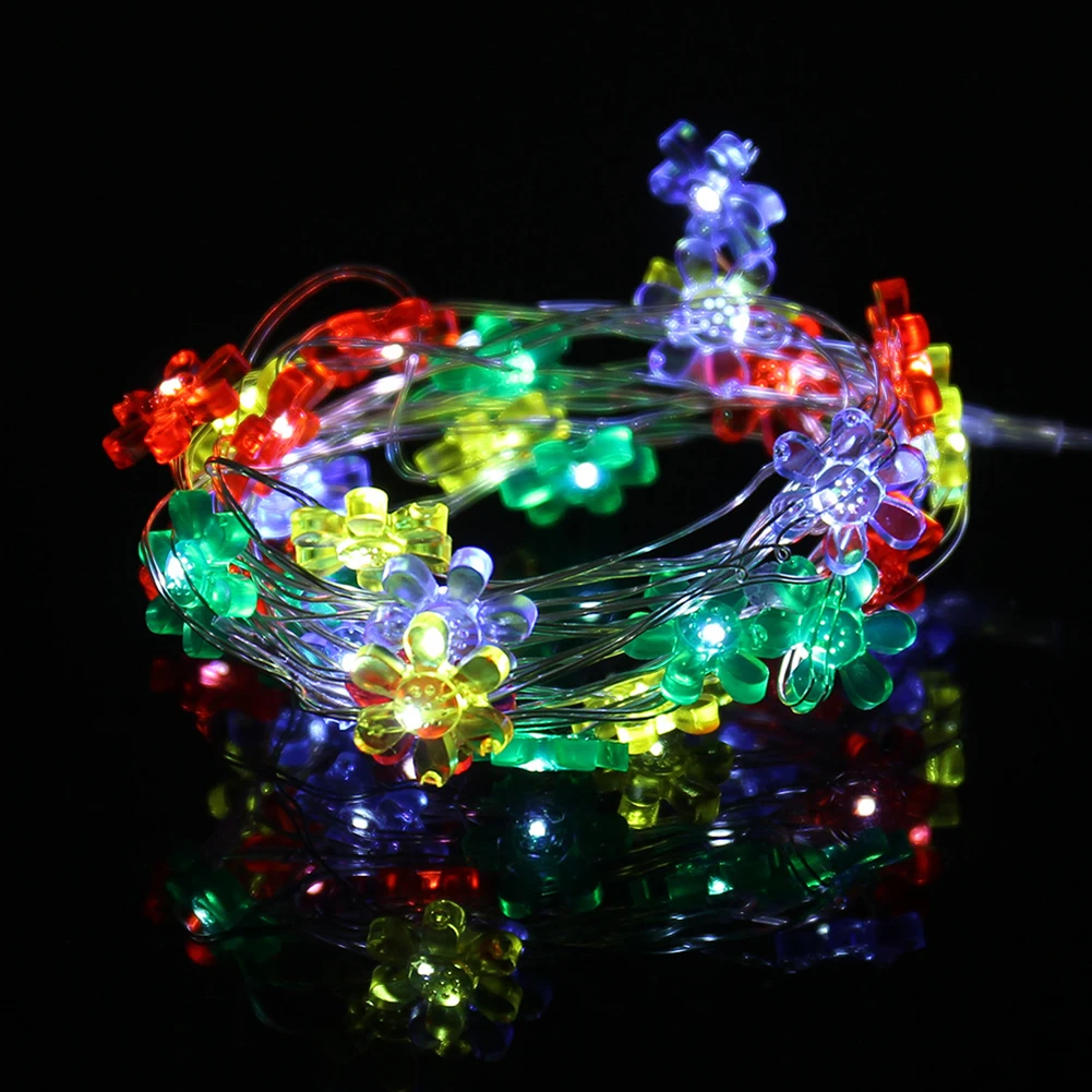 aliexpress com buy 2m 20led sun flower shape lighting jenson button frome christmas lights
