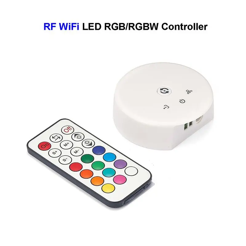 

WIFI UFO RGB RGBW Controller 21 Keys RF Control WiFi Sync Control By Phone Amazon Alexa Google Home For 5050 LED Strip