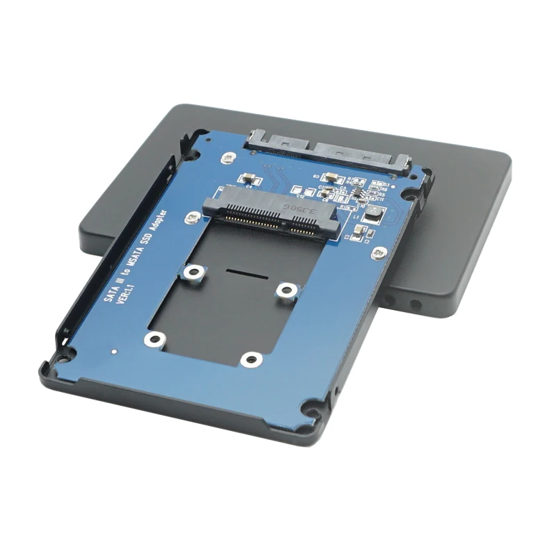 5pcs/lot mSATA to 2.5 SATA Adapter Enclosure III II m-SATA ssd SATA3 with 7mm Aluminium Case | Компьютеры и офис