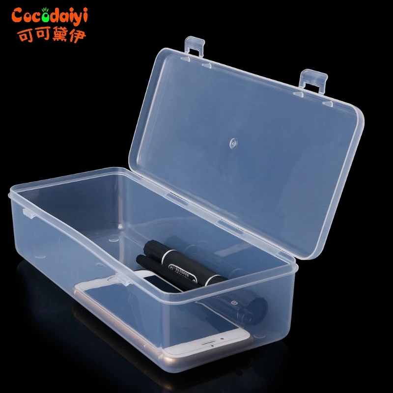 Прямоугольная пластиковая прозрачная коробка для хранения ювелирных изделий Контейнер Чехол Органайзер из бисера чехол