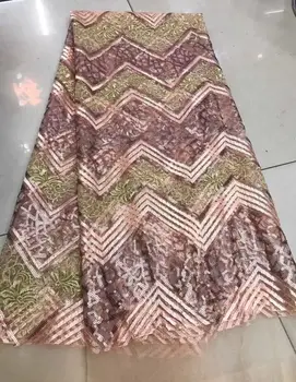 

Beautiful Nigerian Lace Fabric 3d flower beaded Lace Fabric Tulle Lace Fabric yaking-32219 High Quality