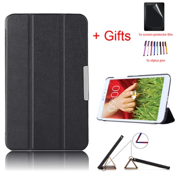 

Magnetic Wake/Sleep Case for LG G PAD 8.3" V500 8.3 inch Tablet,Ultra Slim PU Leather Protective Stand Cover Funda +Film+Pen