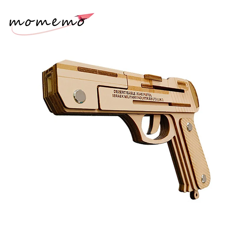 

MOMEMO Creative 3D Wooden Gun Model Puzzle Military Adult Children DIY Assembaly Kit Toys Fun 3D Wood Puzzles for Children Toys