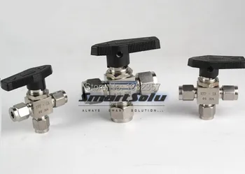 

Free shipping Stainless steel sleeve tee ball 3mm-3mm-3mm,ball valve