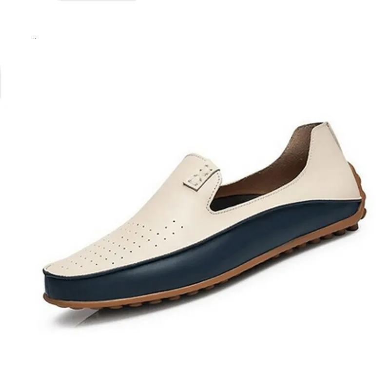

Brand Summer Causal Shoes Men Loafers Leather Moccasins Men Driving Shoes High Quality Flats for Man 2 Styles Size 37-46 XZ-096