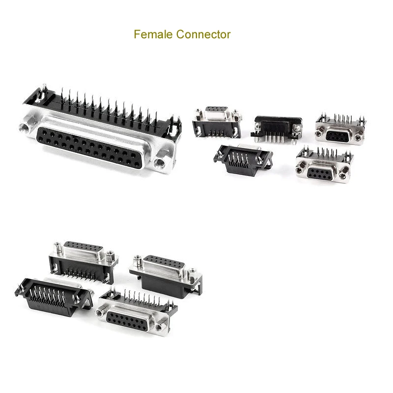 5 шт. DR9 DR15 DR25 DR37 9/15/25/37 Pin 90 градусов гнездо D sub PCB монтажный разъем DB9 DB15 DB25 DB37|db9