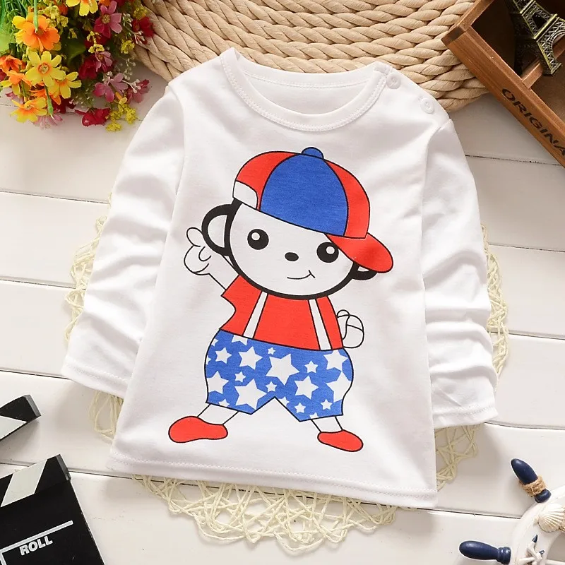 Одежда для маленьких девочек Детские футболки из хлопка с принтом для девочек nova/Брендовая детская одежда белая футболка с рисунком для девочек, футболка для младенцев