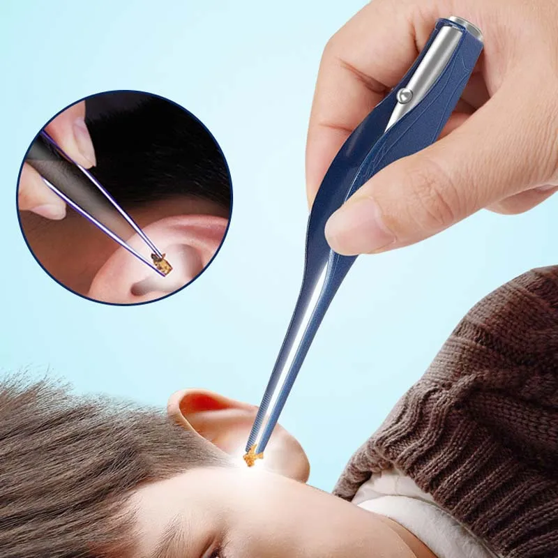 Limpiador De oído luz cuchara oído brillante Earpick niños Visible Earpick para el oído De entrega De Color líder De ventas De Limpieza De