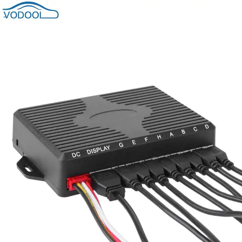 VODOOL LCD Car Parking Sensor Kit 8 Sensors Backlight Rear Reverse Backup Radar Monitor System DC 10V-16V Parking Assistance