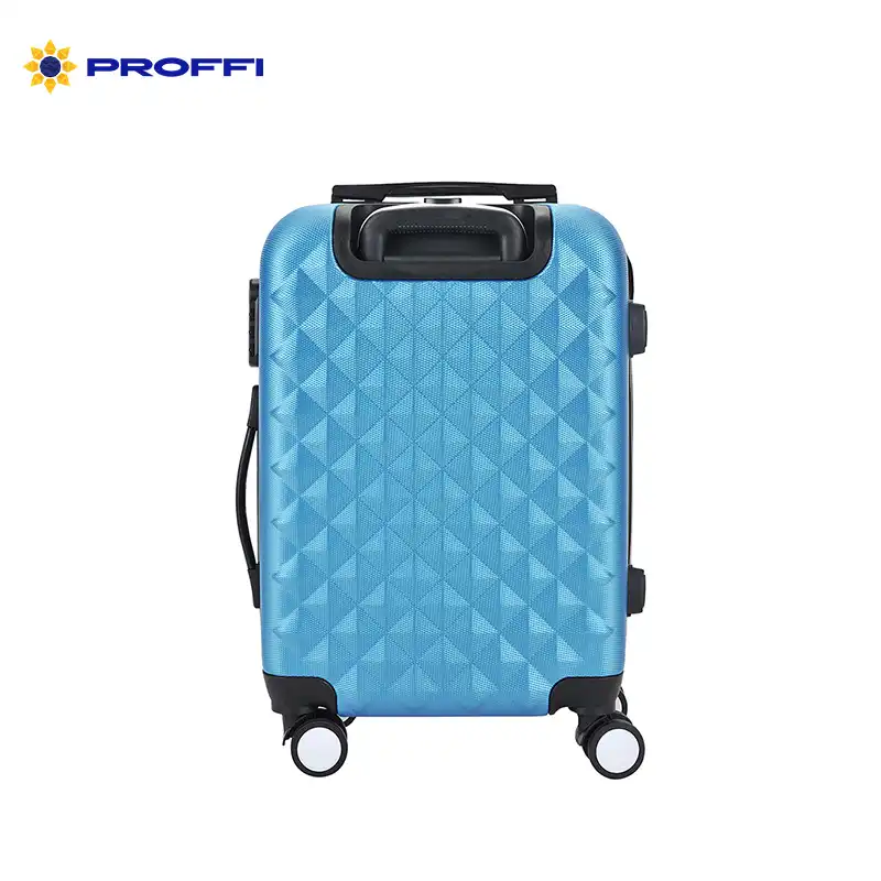 bright blue suitcase