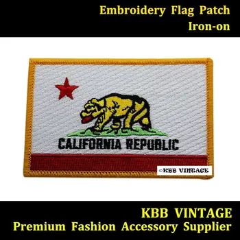 

10p California State Flag Embroidered Iron-on Patch Emblem