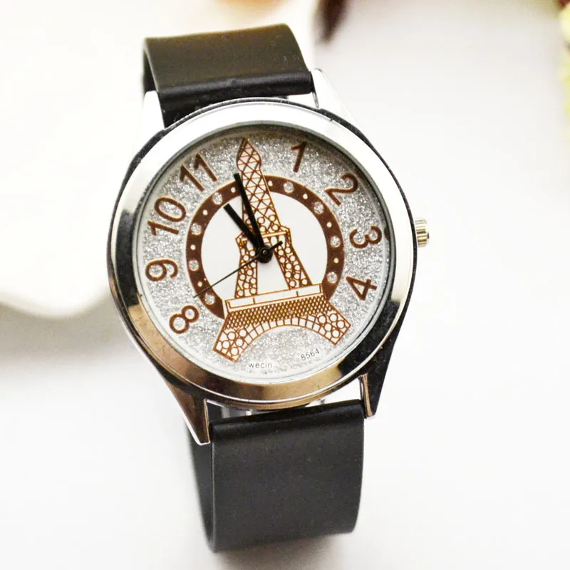 

2019 Trend Crystal Tower Female Quartz Watch Silicone Watch with Fashion Casual Women's Wrist Watch gift Clock Relogio Feminino