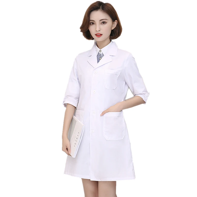 

Summer Thin Section Ladies Medical Robe Large Code Lab Coat Hospital Doctor Slim Multicolour Nurse Uniform Beauty Salon clothes