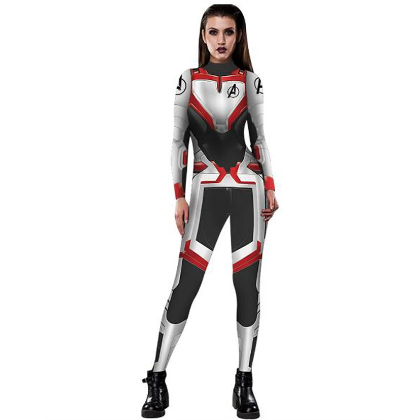 

PLstar Cosmos FASHION Women Girls The Avengers 4 Endgame Quantum Realm Superhero Marvel Cosplay apparel Superhero Jumpsuits