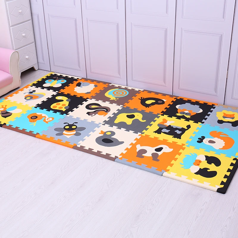 Hot Sale 30*30cm 18 pcs Baby Foam Puzzle Mats EVA Baby Play Floor Mats EVA Foam Mat For Infant Kids Jigsaw Game Pad Indoor mat