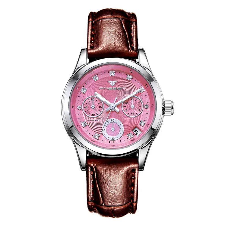 

Mecanico relogio feminino Leahter strap Women's Mini watch for the small wrist as the best gift for girlfriend