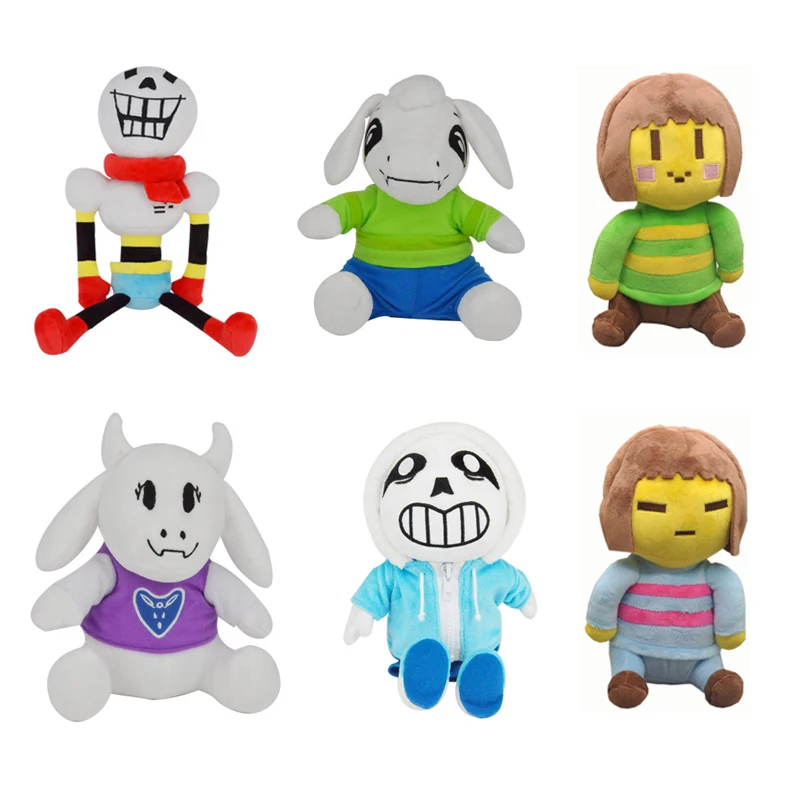 

New Undertale plush toys 20-40cm Frisk Sans Papyrus Asriel Toriel soft stuffed dolls cute cartoon toys for Kids gifts