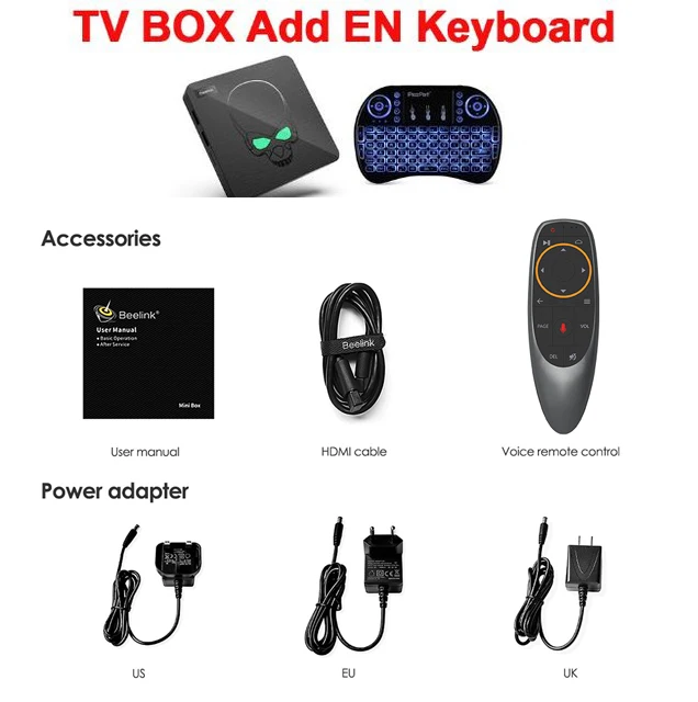 GT King add EN ТВ-приставка Beelink GT-King Amlogic S922X GT King 4G DDR4 64G EMMC Smart tv BOX 2,4G+ 5G Dual wifi 1000M LAN с 4K - Цвет: GT King add EN