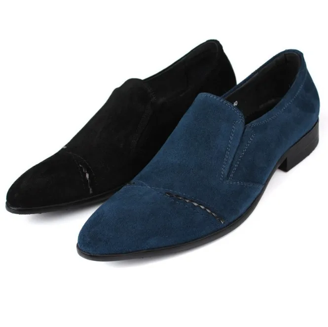 italian style genuine full grain nubuck leather mens fashion qshoes