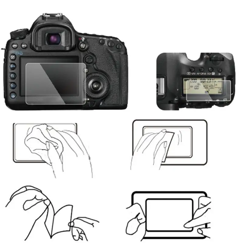ЖК-экран протектор DSLR камера защитная пленка против царапин защитный чехол с закаленным стеклом ЖК-пленка для Nikon D750 Canon 80D