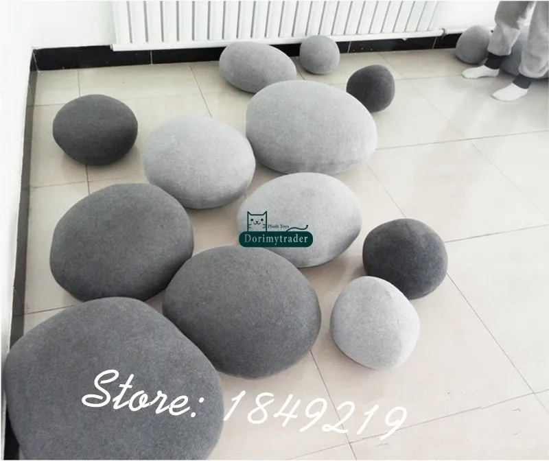 Sala de Estar Dorimytrader Faça Você Mesmo Cobblestone Natural Almofada 6 Pçs Lote Enorme Pelúcia Emulational Pedra Travesseiro Decoração Crianças Brinquedo Dy61088 19 Pelúcia da vida real