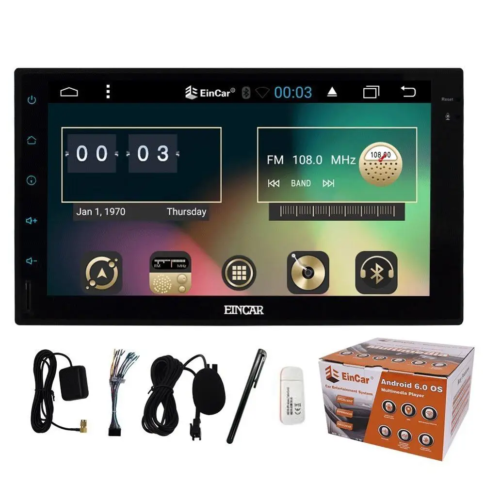 7 Android 6 0 font b Car b font without DVD Player Double Din 1024 600