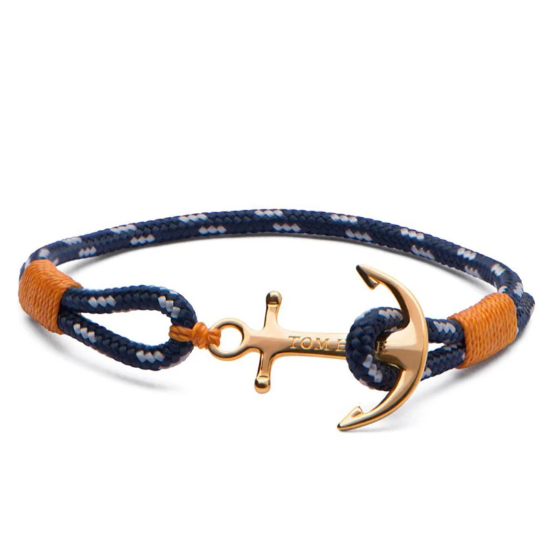 aço inoxidável corda âncora tom pulseira esperança com caixa e tag