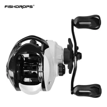 FISHDROPS катушка рыбалка 6+ 1BB 6,3: 1 спиннингом супер легкий ЧПУ Алюминий "песочные часы" катушка Наживка литья Макс Перетащите 5,5 кг