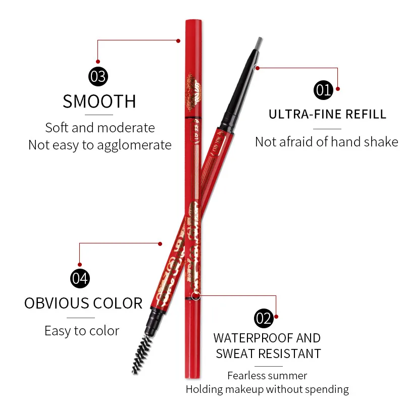 ILISYA двойной карандаш для бровей водостойкий натуральный стойкий Макияж Косметика Классический китайский стиль