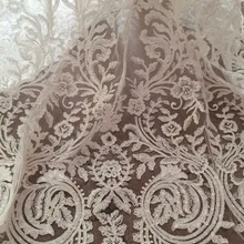 Полиэстер вышивка tull чистая кружевная ткань высокого качества африканский шнур кружева CiCi-91223 с блестками