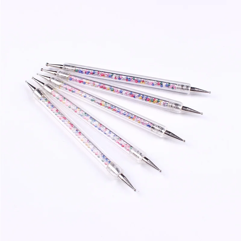

5PCS Professional Nail Art Tools 2 Ways Stainless Steel Dotting Pen Kit Nails Tool UV Gel Painting Manicure Nail Accessories