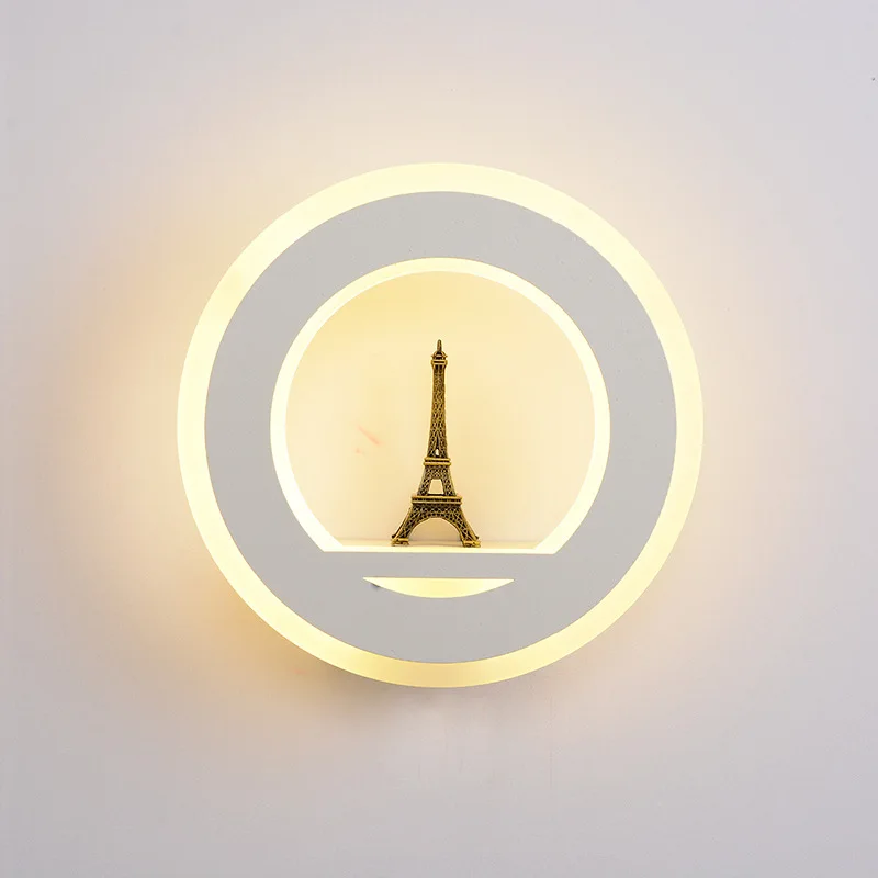 Башня LED настенная лампа Акриловая детская комната Luminarias De Interior настенный