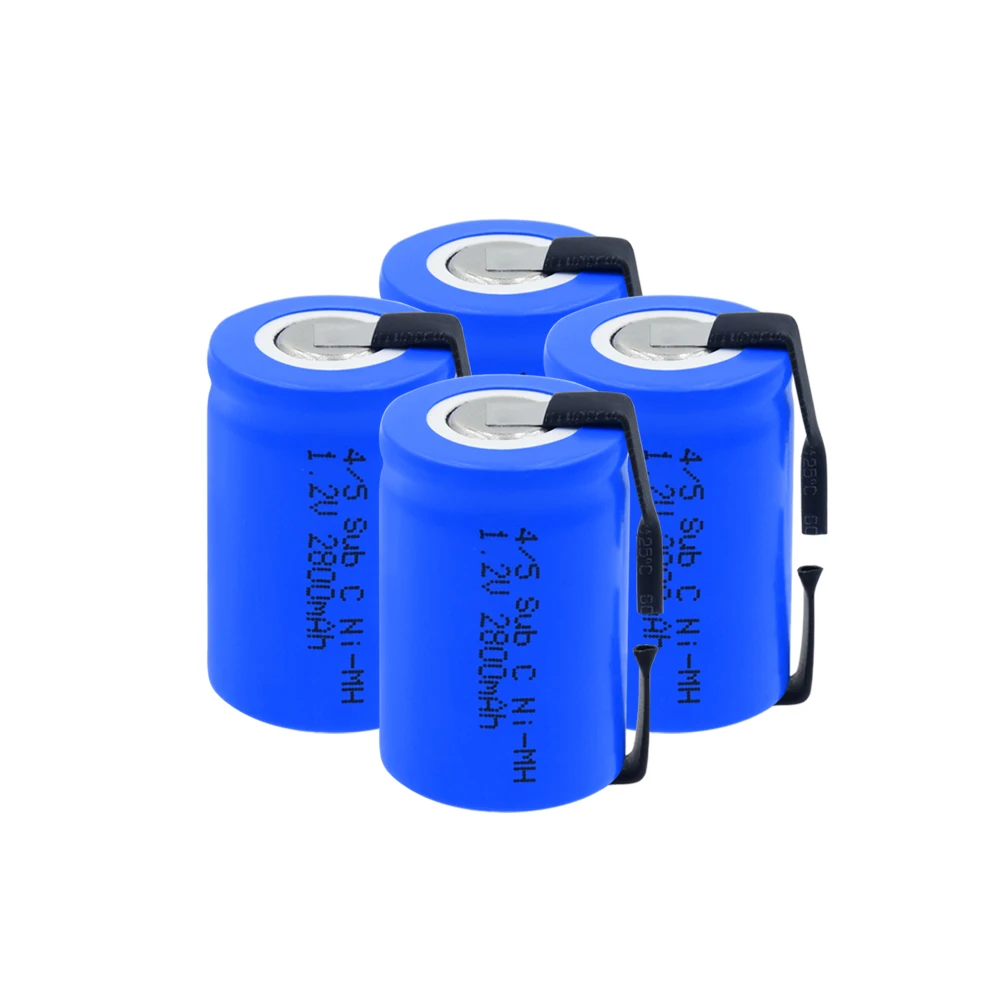 

1/2/4/6/8/10pcs 4/5 SubC Sub C Battery 2800mAh 10pcs 1.2V Ni-Mh Rechargeable Battery Blue Cell with Welding Tabs For Power Tools