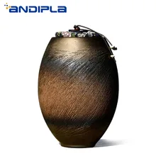 Японская грубая керамика Мороз чайные банки Caddies канистра чайный набор кунг-фу банка для конфет и чая печать хранения креативный винтажный домашний декор