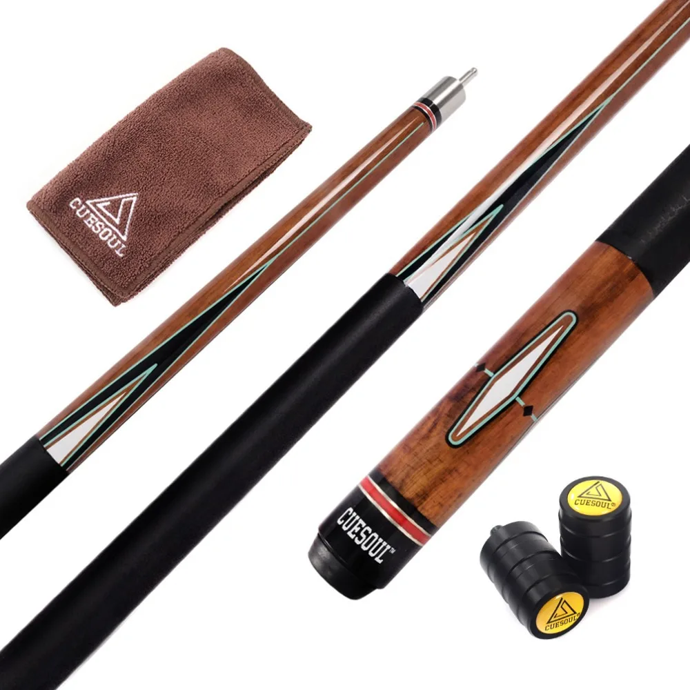 

Cuesoul CSPC018 58 inch Canadian Maple Wood 1/2 Jointed Pool Cue Stick Billiard Cue Cue With Quick Release Joint, 13mm Cue Tips